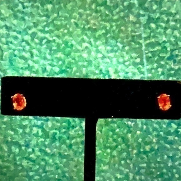 14k gold Citrine Gemstone Earrings. 14k. 39g - Picture 1 of 2